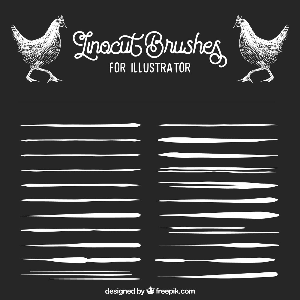 Linocut brushes