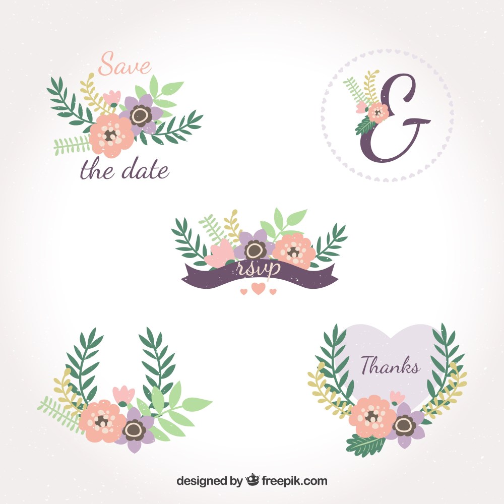 Lovely pack of wedding labels