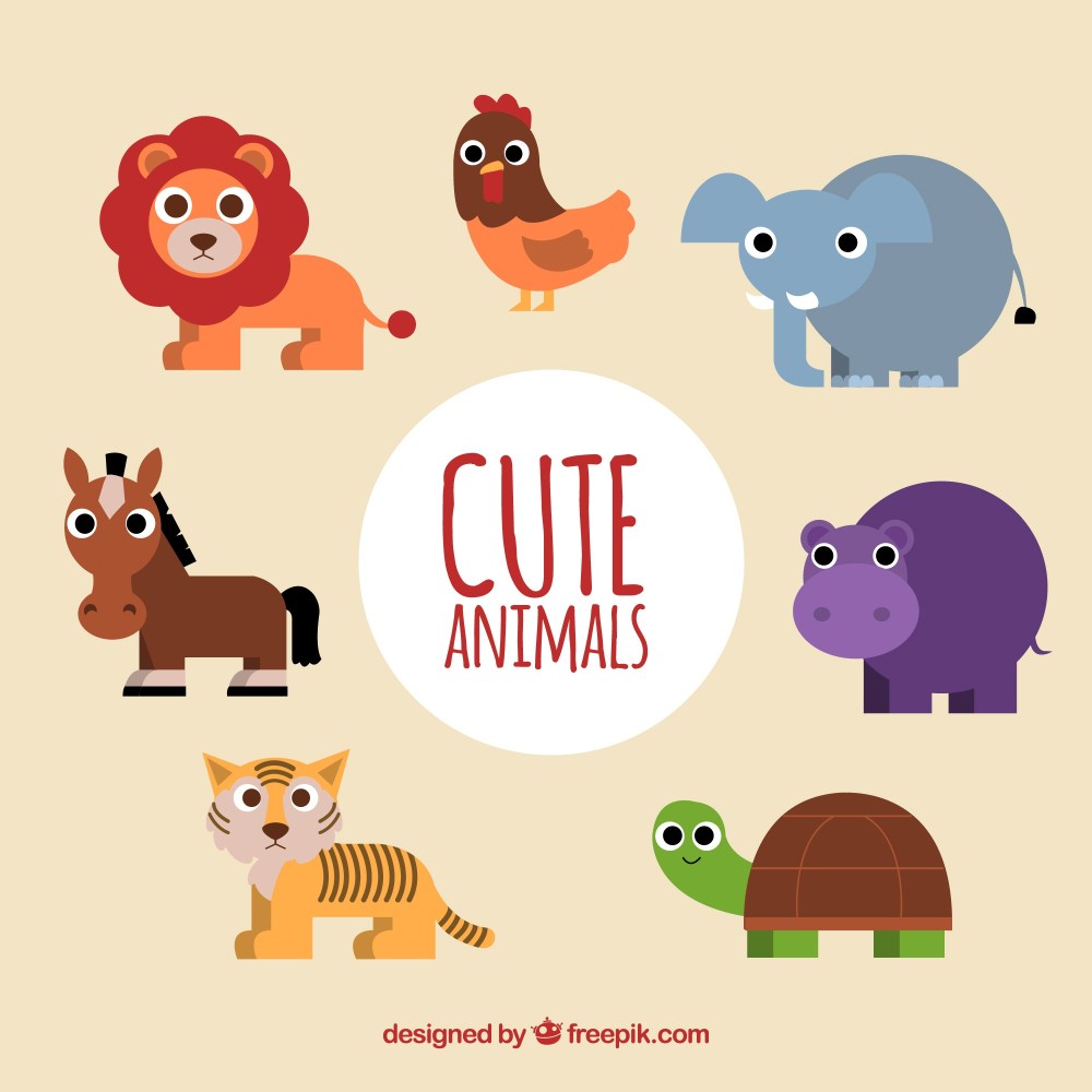Lovely set of flat animals