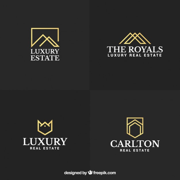 Luxury and elegant real estate logotypes