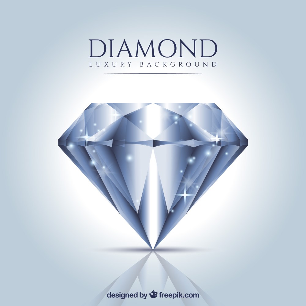 Luxury background of realistic diamond