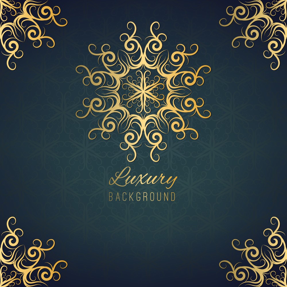 Luxury background with golden mandala design