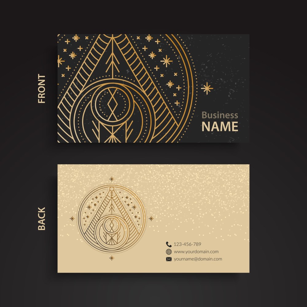 Luxury business card with triangle design