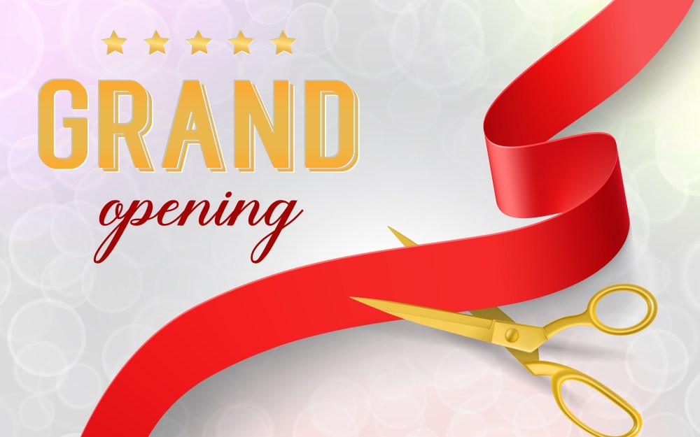 Luxury grand opening banner