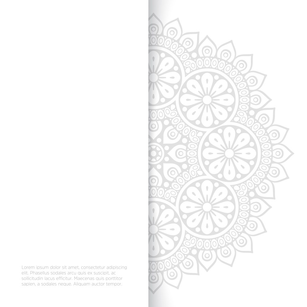 luxury wedding invitation with mandala