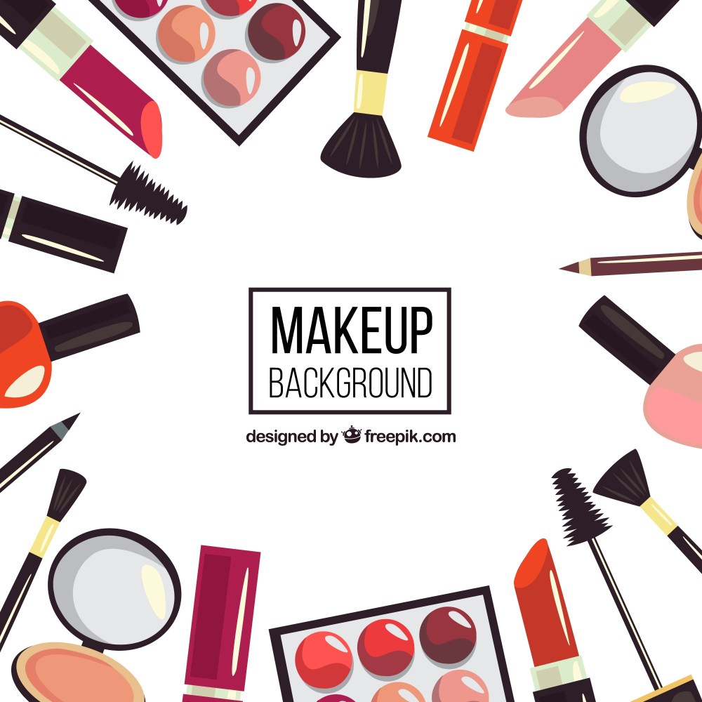 Makeup accessories background
