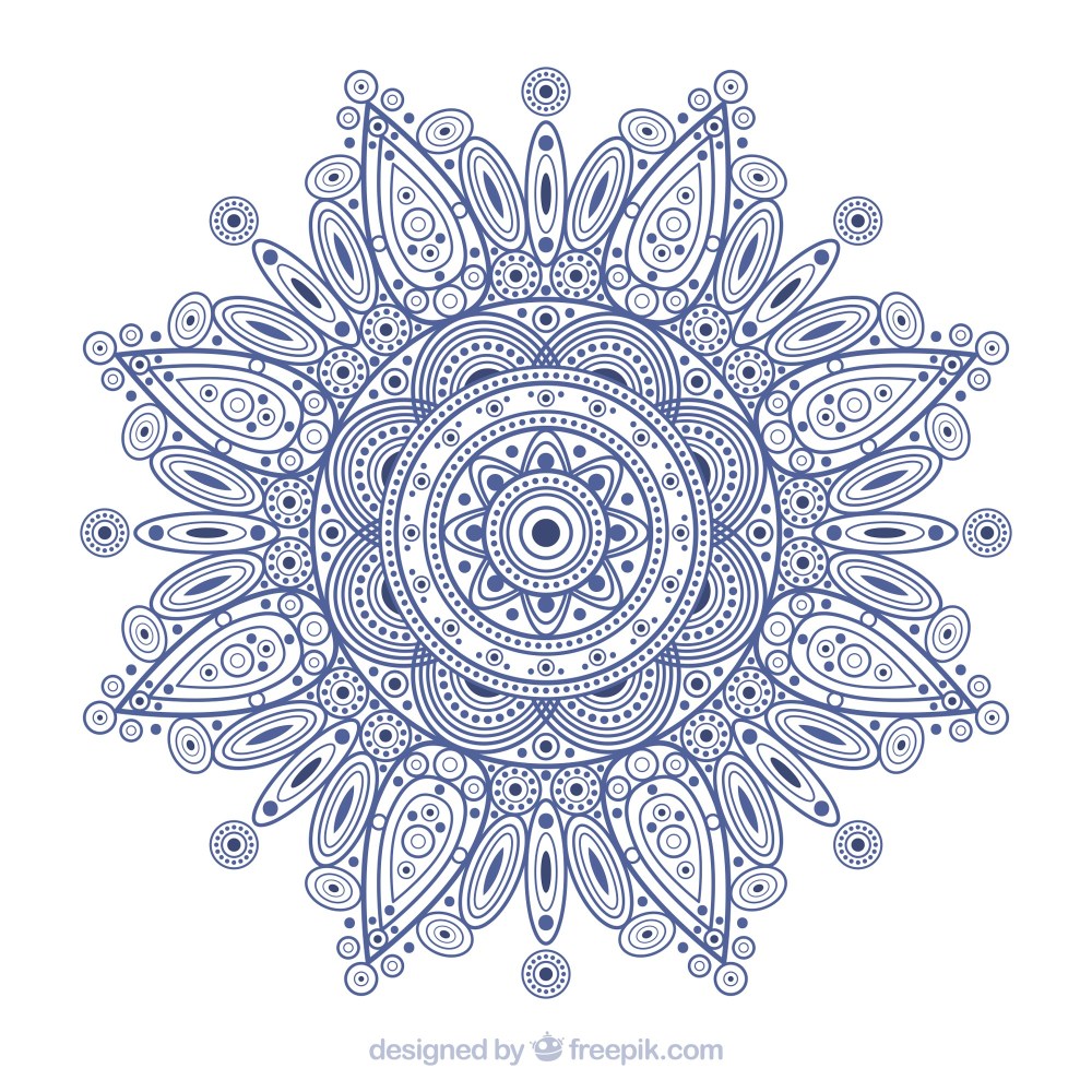 Mandala background in lineal style