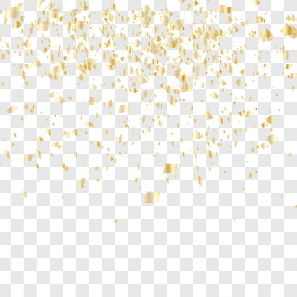 Many falling confetti
