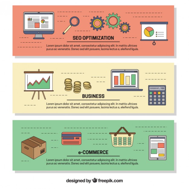 Marketing banners set