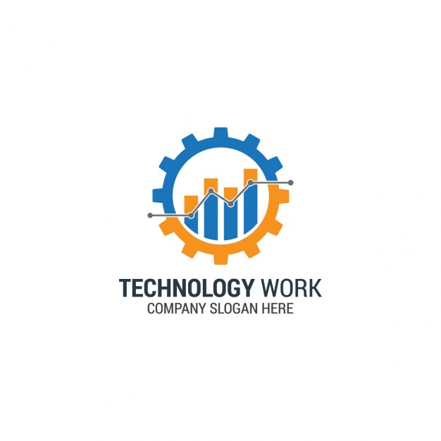 Mechanic logo with  chart 