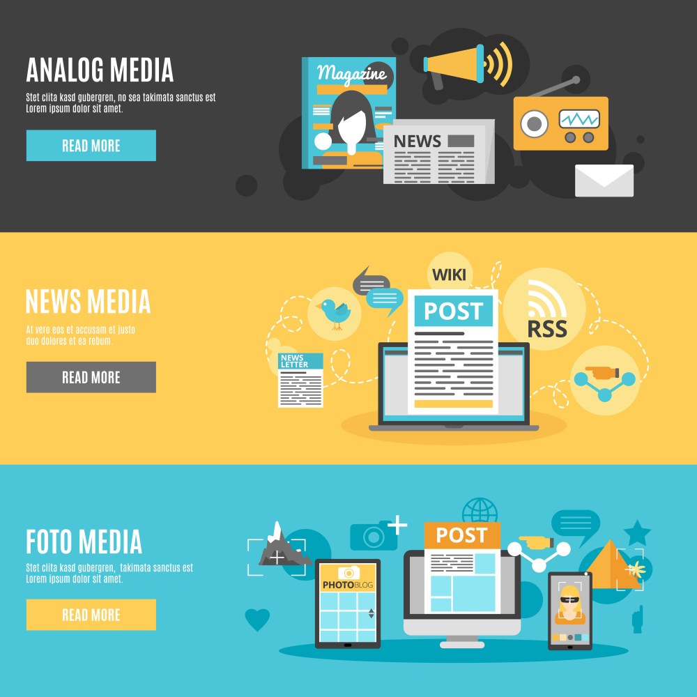  Media Banners Set