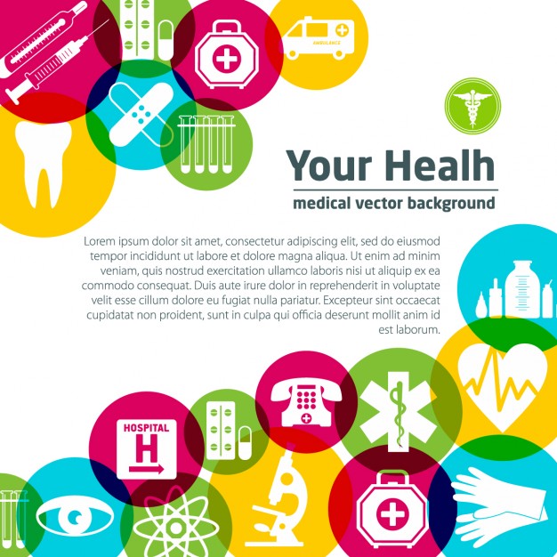 Medical background with colorful elements