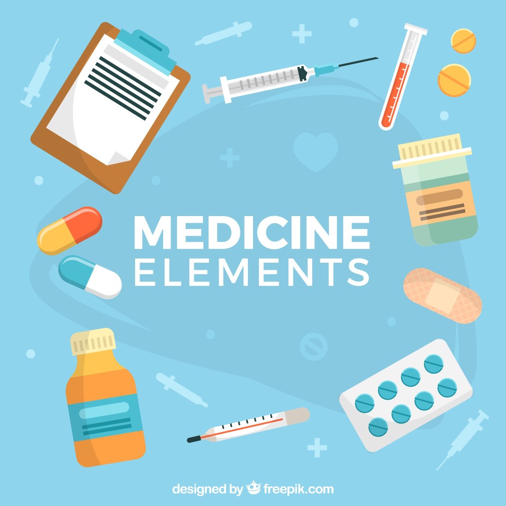 Medicine elements background 