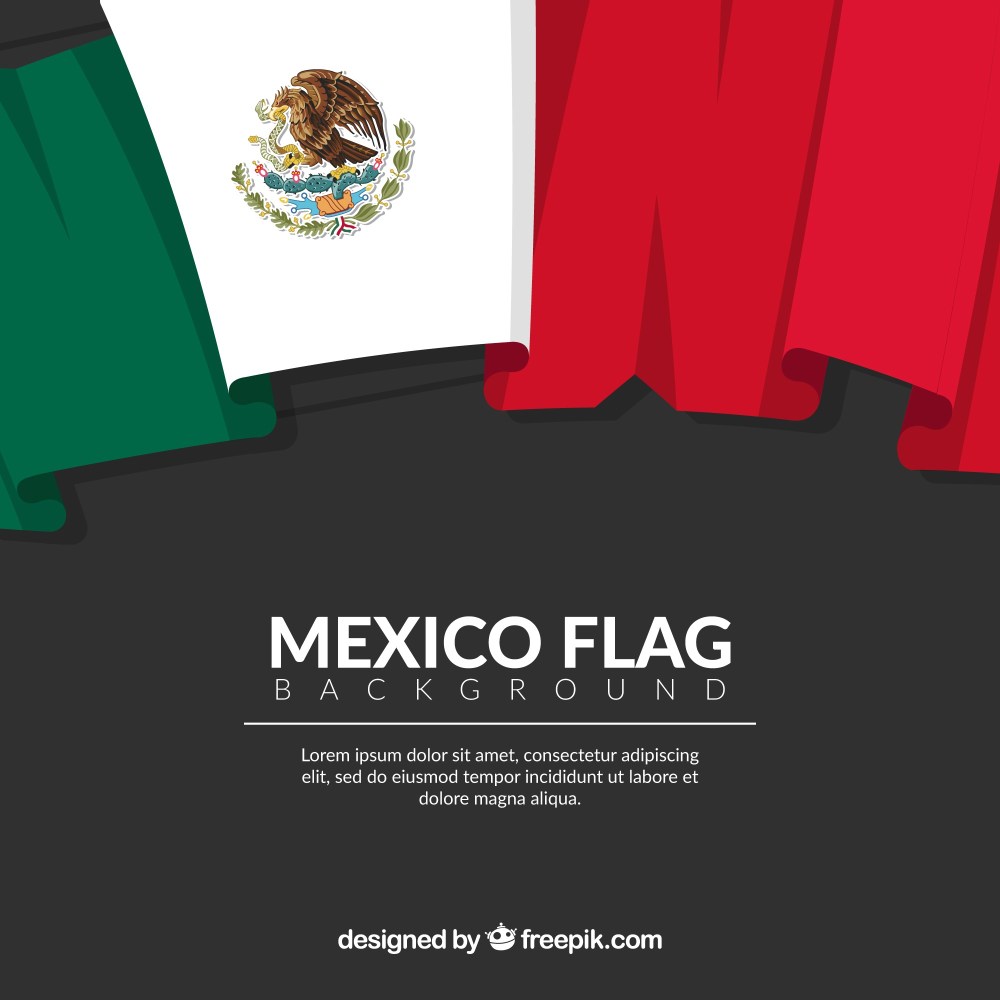 Mexico flag background
