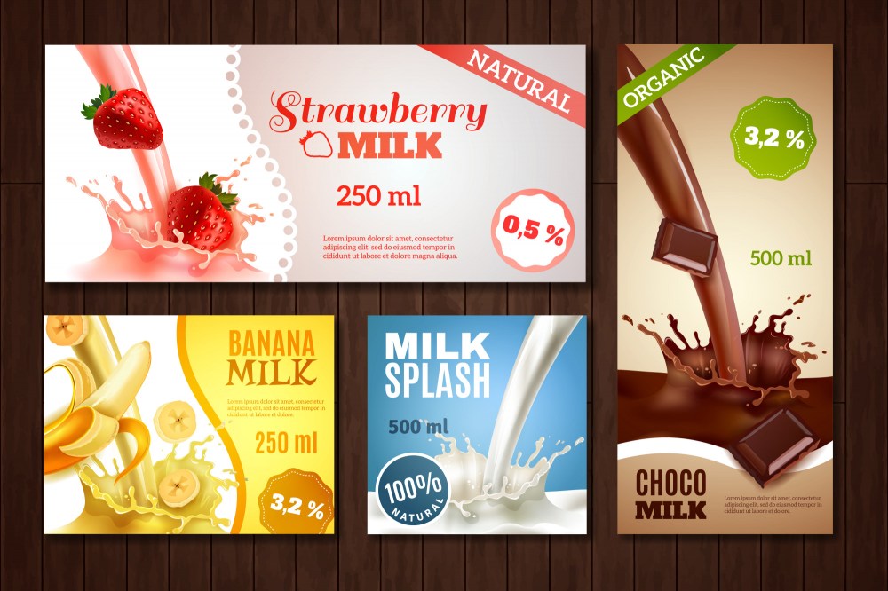 Milk Banners Set