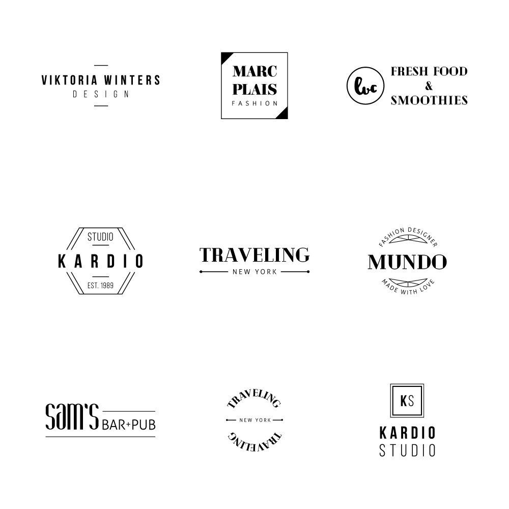 Minimalist logo templates collection