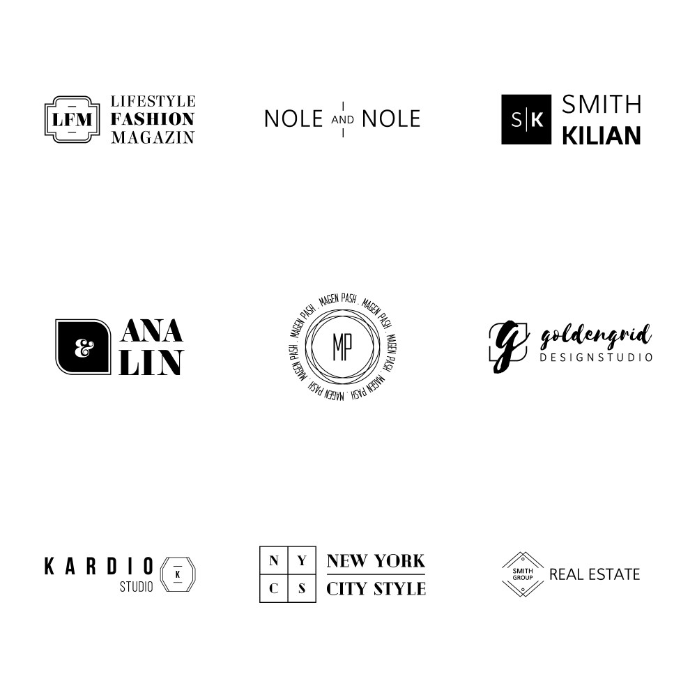 Minimalist logo templates collection