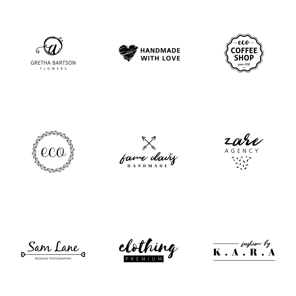 Minimalist logo templates collection