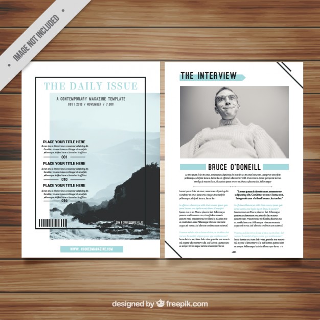 Minimalist magazine template