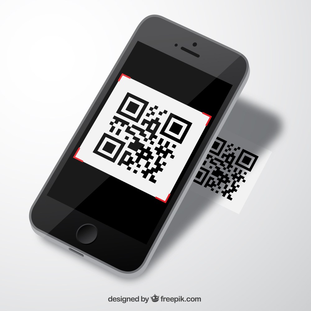 Mobile with qr code
