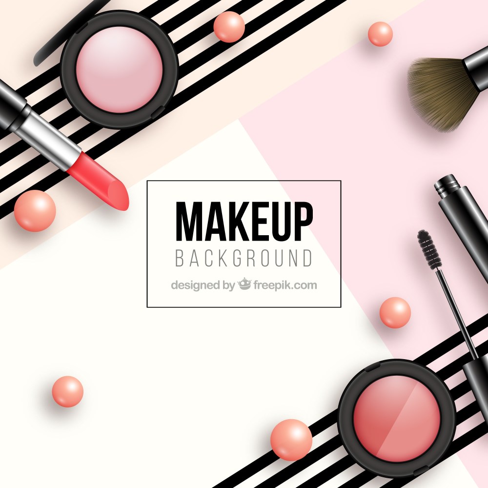 Modern background with realistic cosmetics