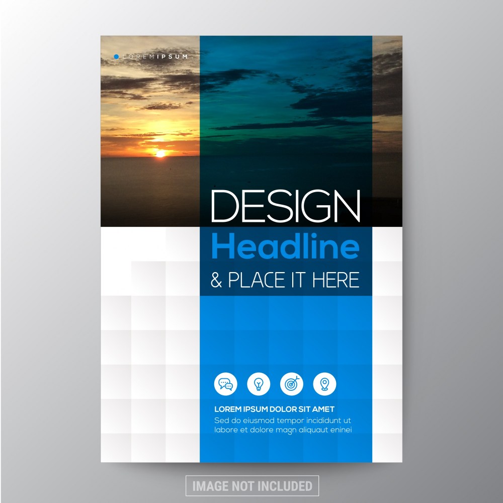 Modern blue business brochure