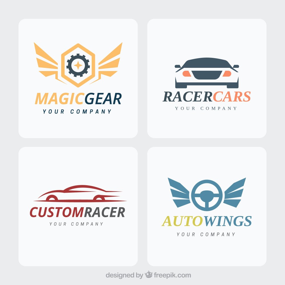 Modern car logo collection
