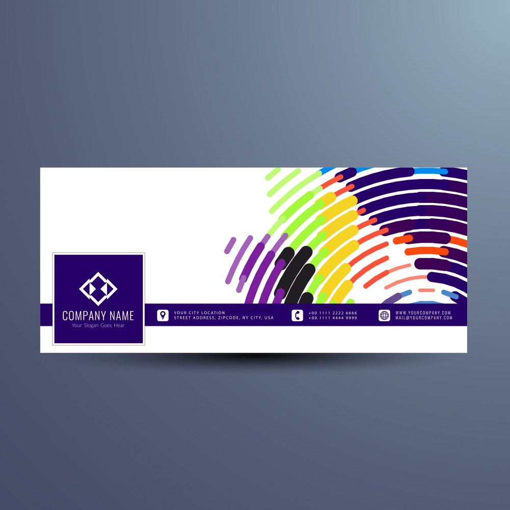 Modern colorful facebook banner