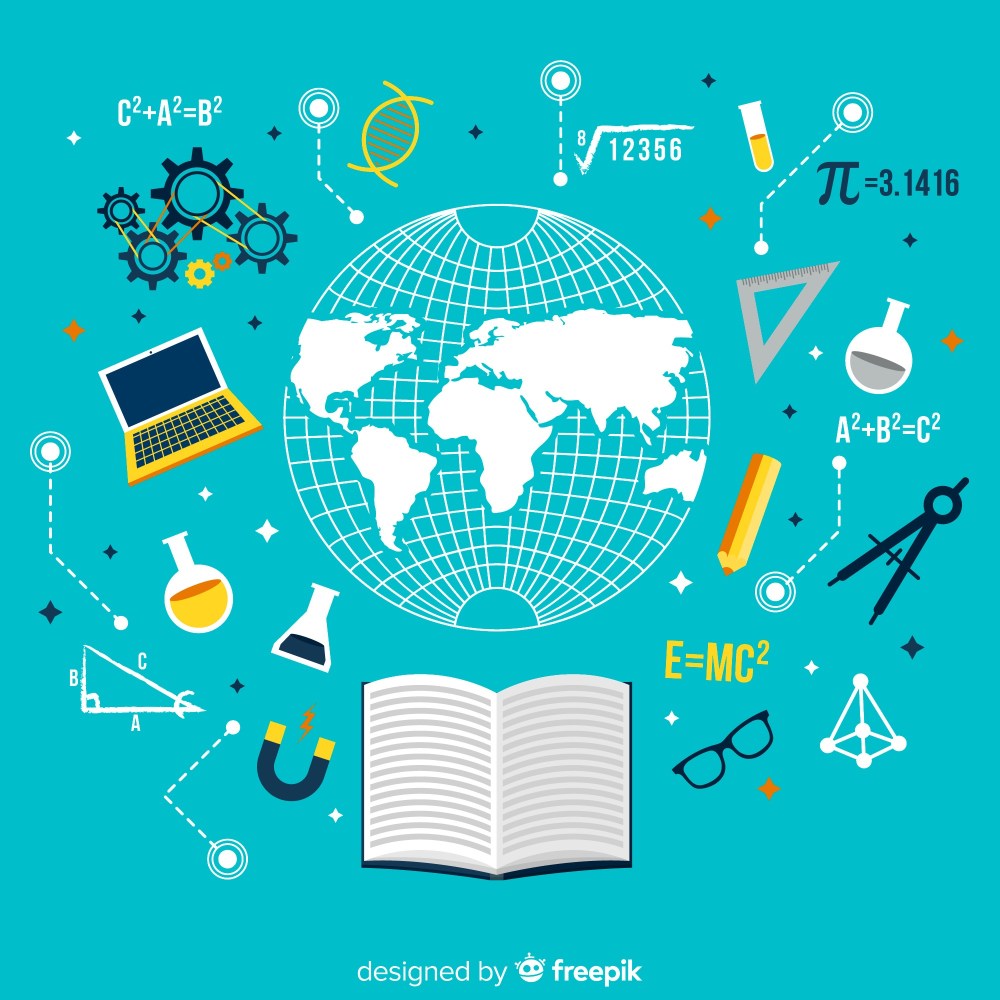 Modern education concept with flat design