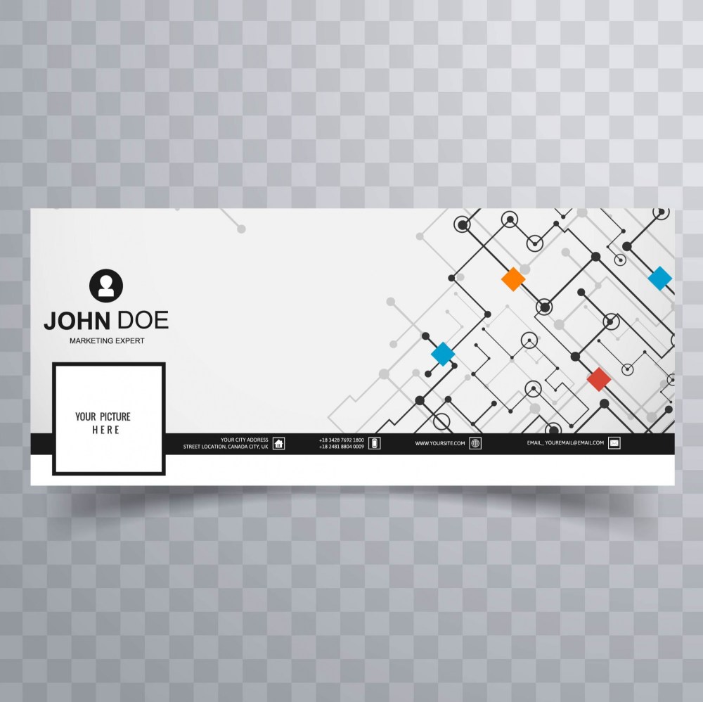 Modern facebook banners with dotes