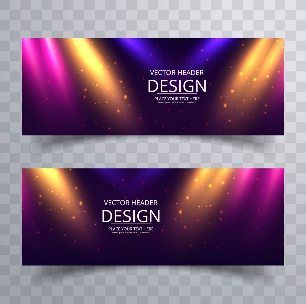 Modern lights banners