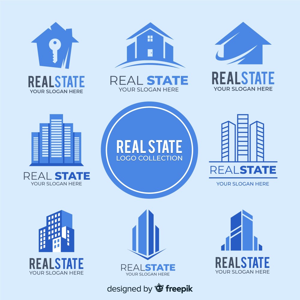 Modern real estate logo collection