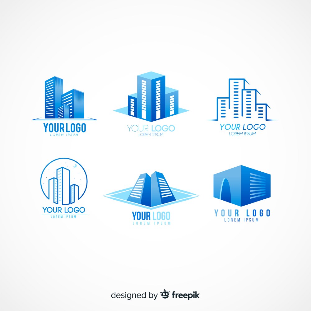 Modern real estate logo collection