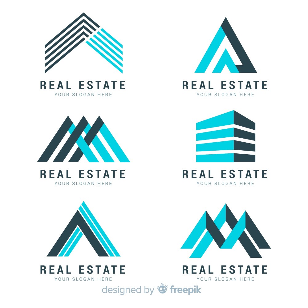 Modern real estate logo collection