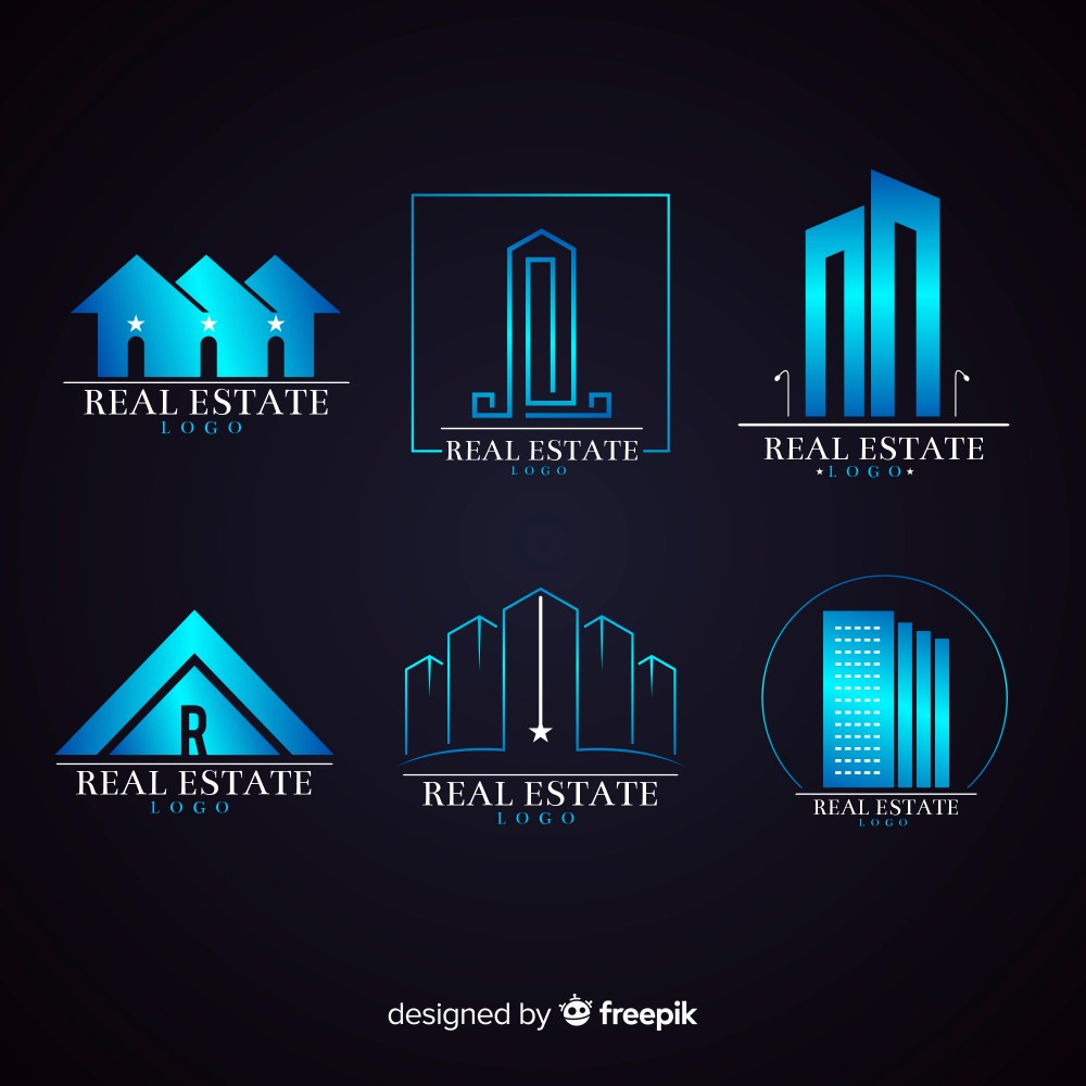 Modern real estate logo collection