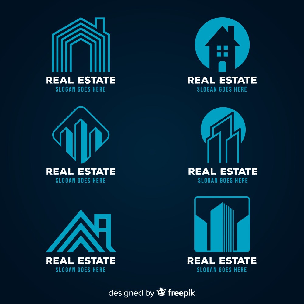 Modern real estate logo collection