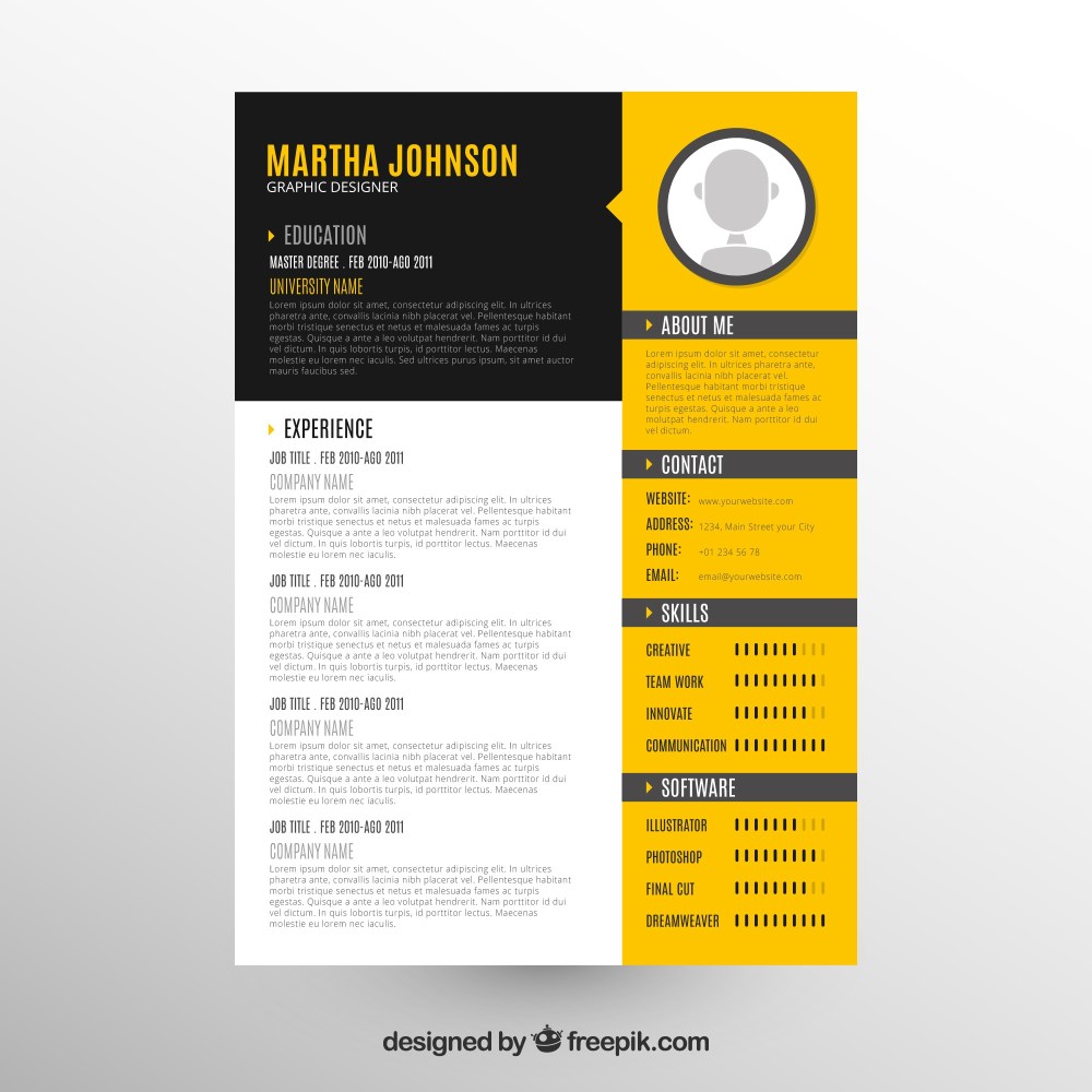 Modern resume template