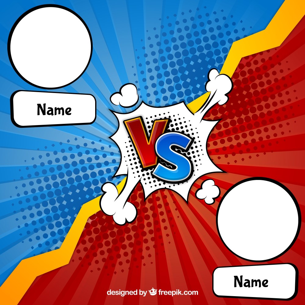 Modern versus background with comic style