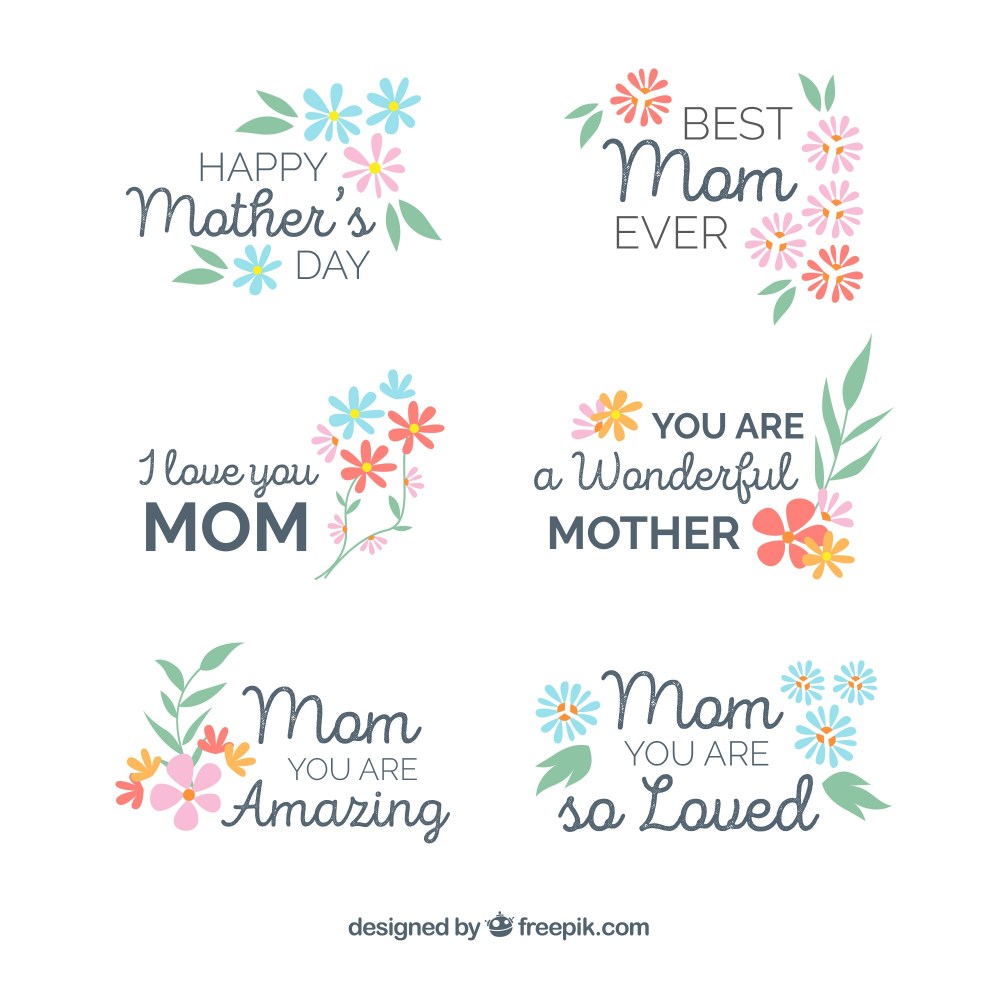 Mother's day badges collection
