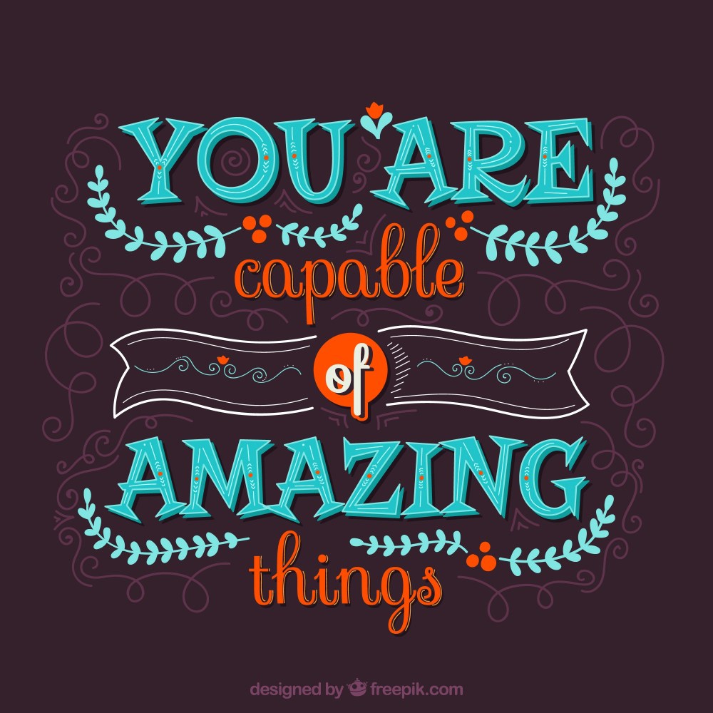 Motivation quote with typography