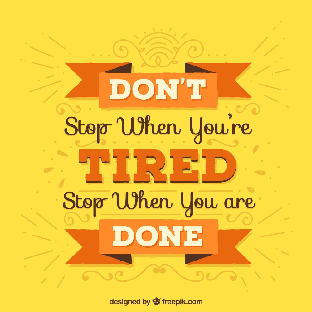 Motivation quote with typography