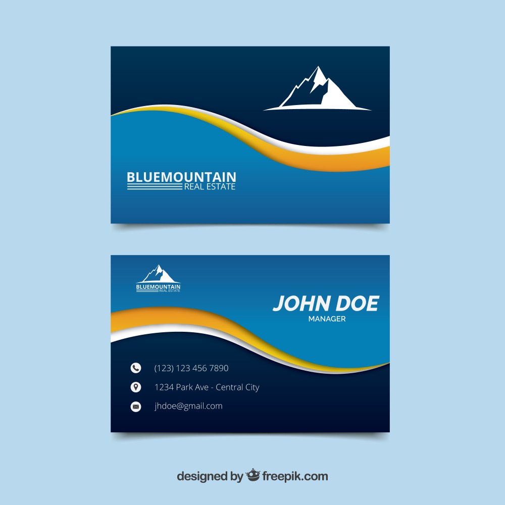 Mountain business card