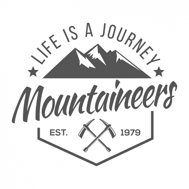 Mountaineering logo template