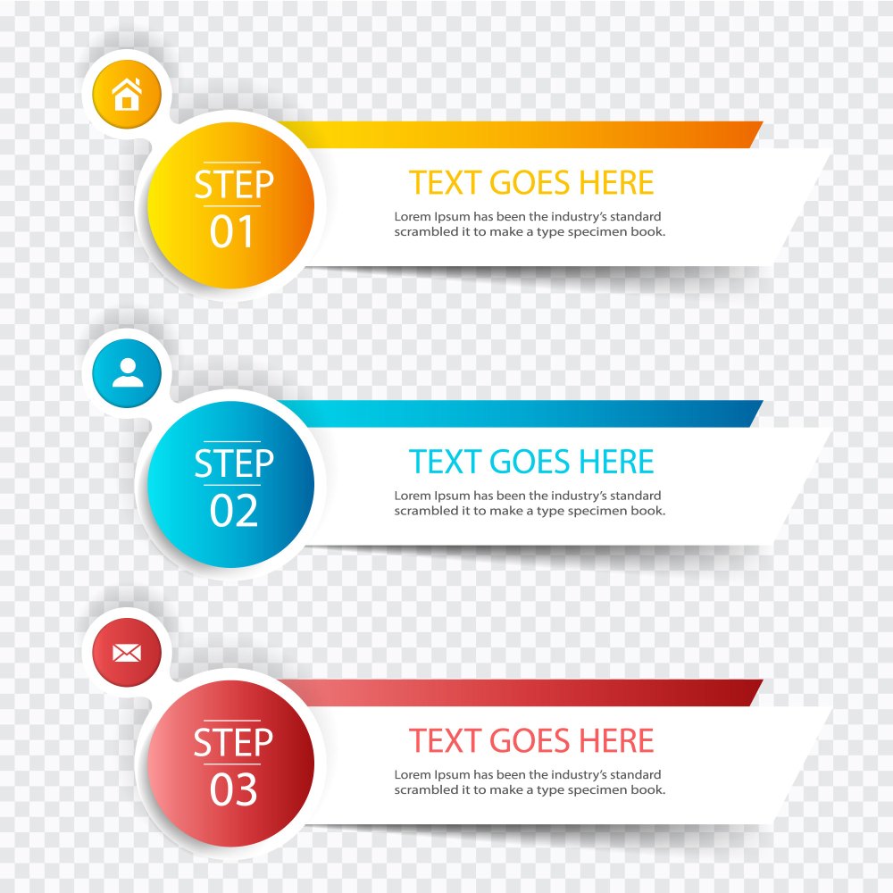 Multicolor banners collection