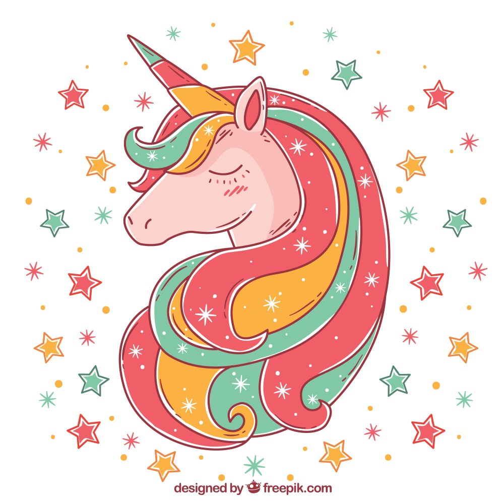 Multicolor unicorn background