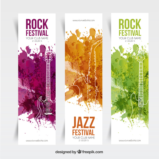 Music festival banners