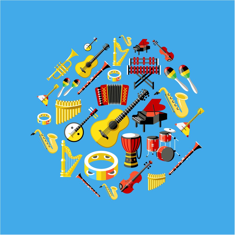 Music instruments collection