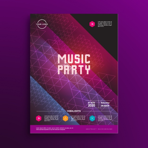Music party poster template