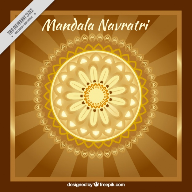 Navratri ornamental mandala background