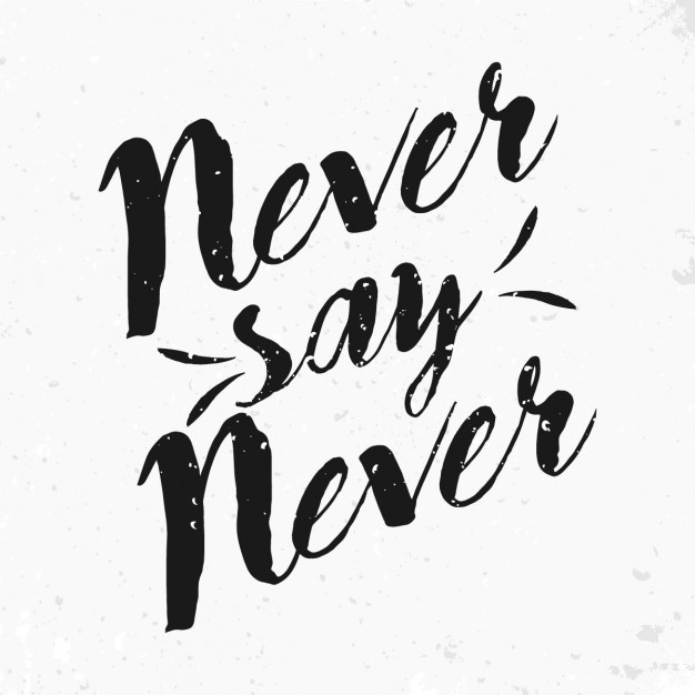 Never say never quote